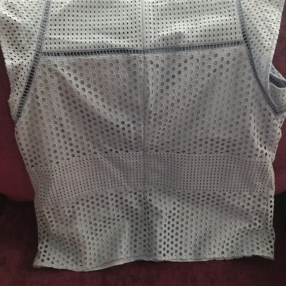 Michel Kors light blue eyelet top - Picture 3 of 3